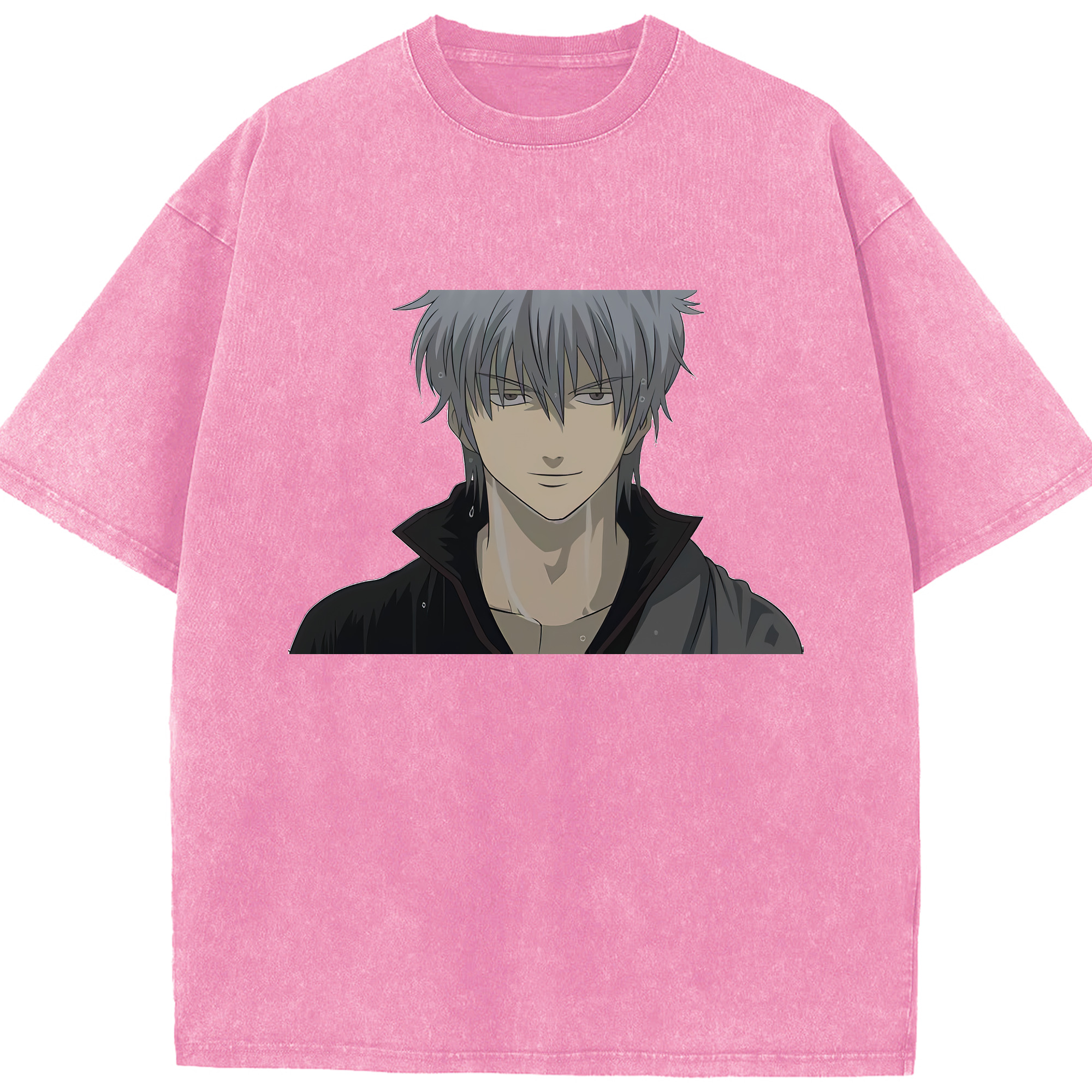 （画像用） ぎんたま 坂田銀時（さかたぎんとき） 神楽 志村新八（しむら しんぱち） GINTAMA Sakata Gintoki Kagura Shimura Shinpachi 綿100% ヴィンテージ風 半袖Tシャツ（フロントプリント）